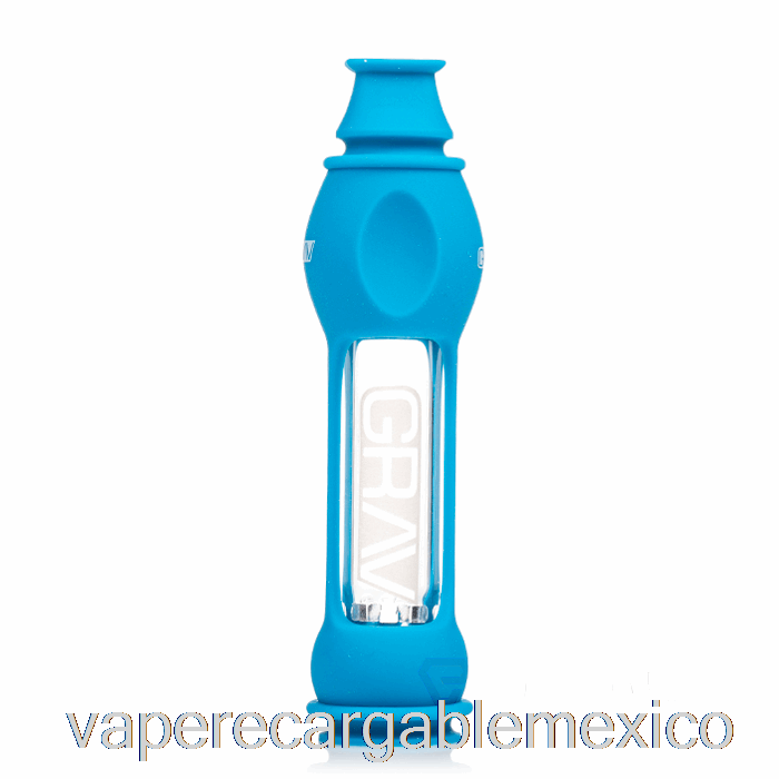Vape Recargable Grav Octo-taster Con Piel De Silicona Azul